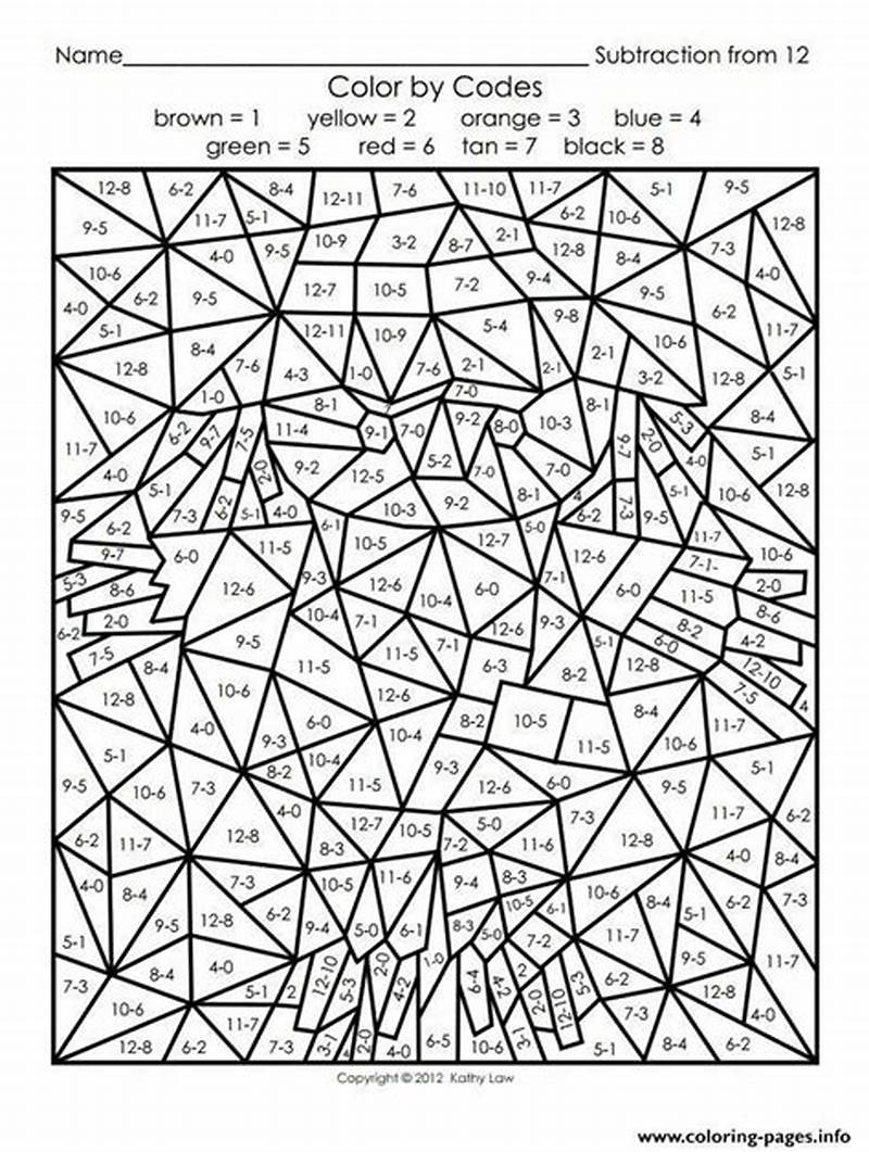 Free Printable Color By Number Math