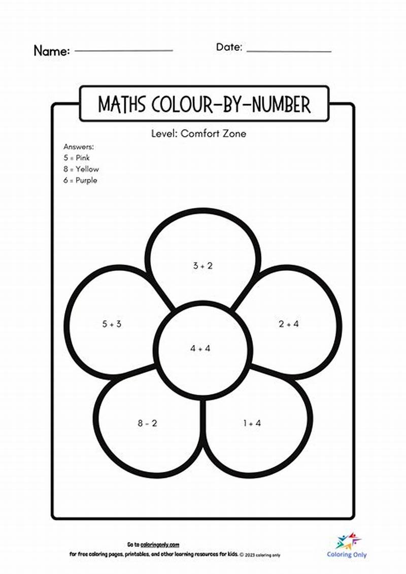 Free Printable Color By Number Math Worksheets