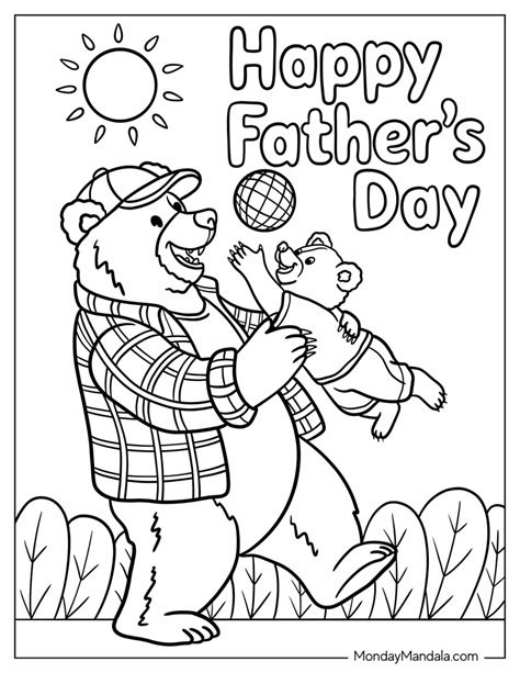 Free Printable Coloring Pages Fathers Day Mixed Girl