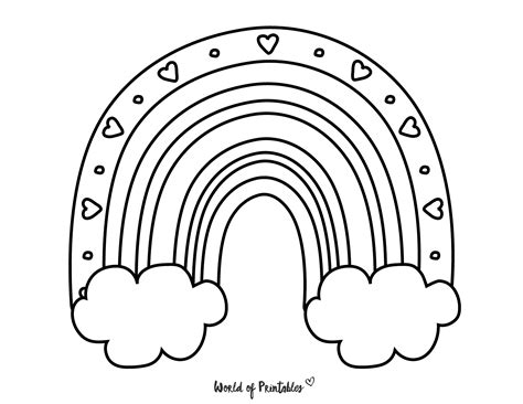 Free Printable Coloring Pages Of Rainbows