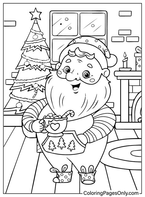 Free Printable Coloring Pages Of Santa Claus