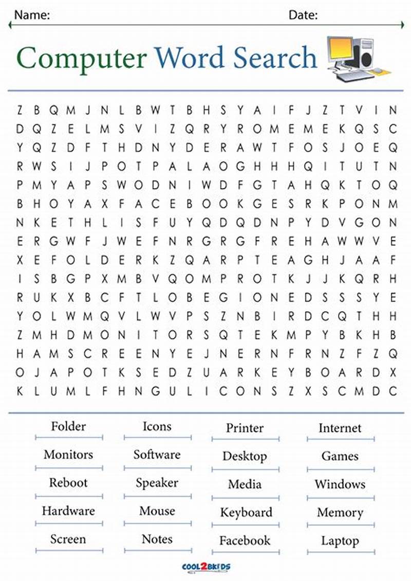 Free Printable Computer Word Search