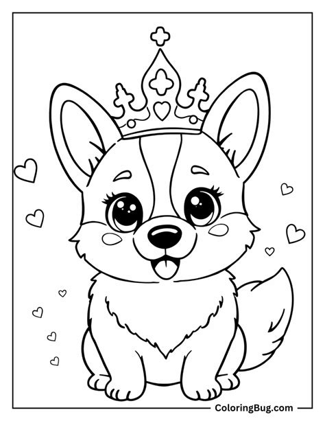 Free Printable Corgi Coloring Pages