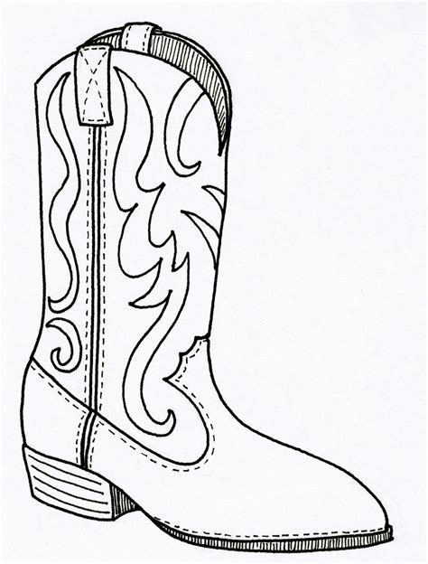 Free Printable Cowboy Boot Template