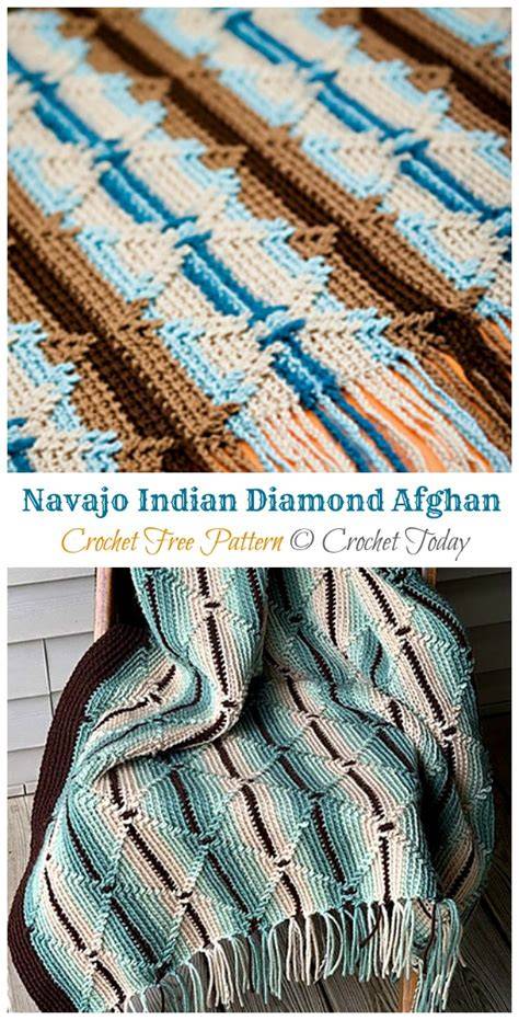 Free Printable Crochet Navajo Afghan Pattern