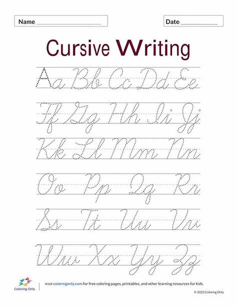 Free Printable Cursive Worksheet