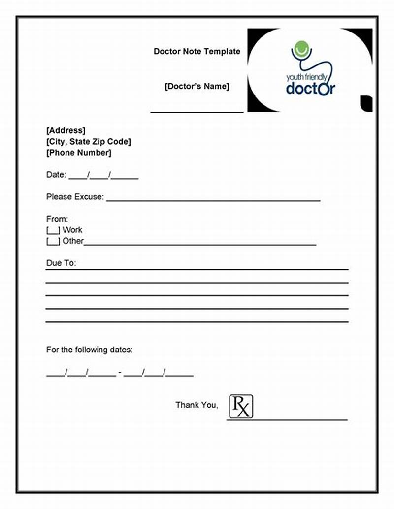 Free Printable Doctor Notes For Work