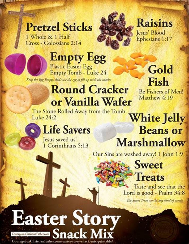 Free Printable Easter Story Snack Mix