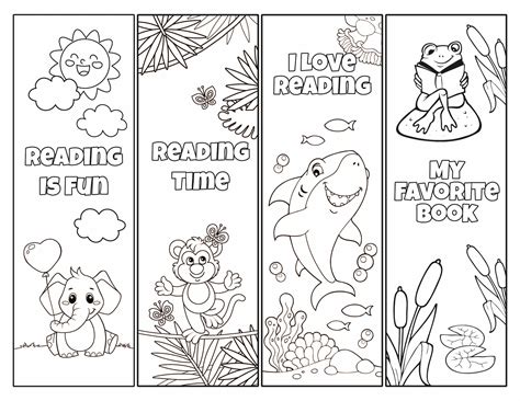 Free Printable Easy Bookmarks To Color
