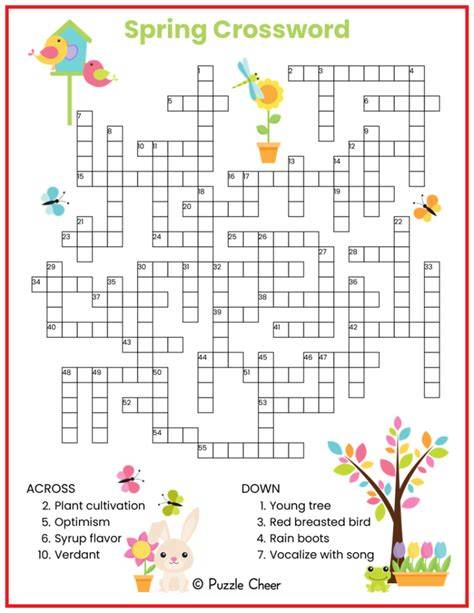 Free Printable Easy Crossword Puzzles For 1st Graders