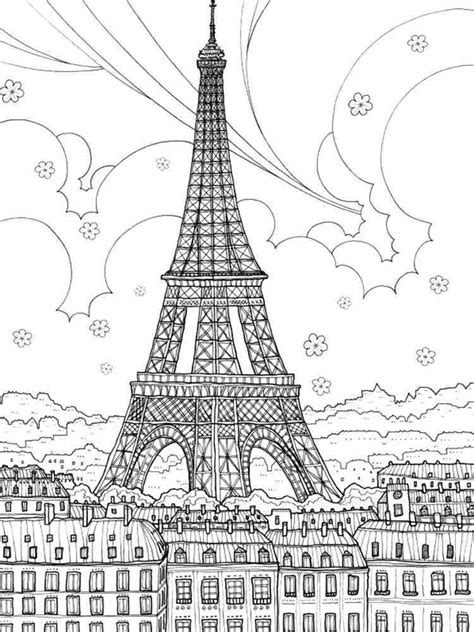 Free Printable Eiffel Tower Coloring Pages