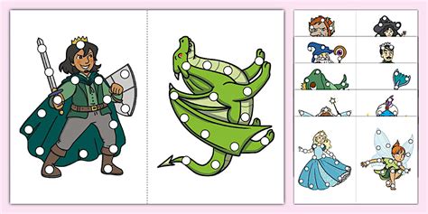 Free Printable Fairy Tale Character Shapes Simple Cut Out
