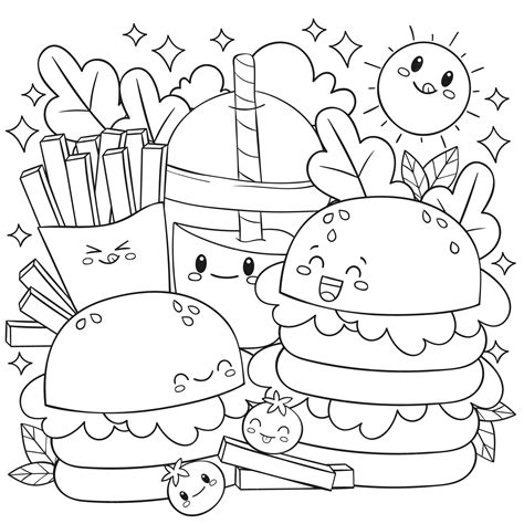 Free Printable Food Coloring Pages