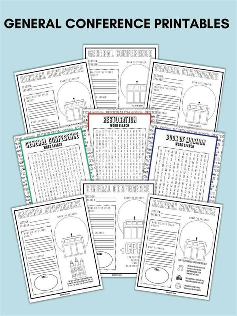 Free Printable General Conference Packets