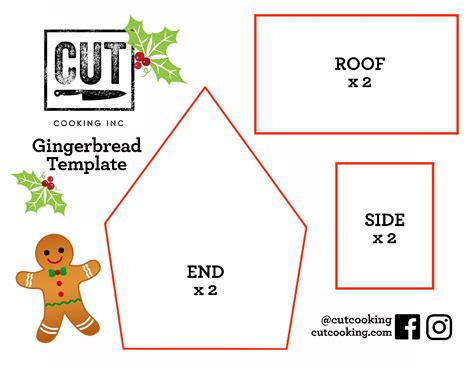 Free Printable Gingerbread House Template