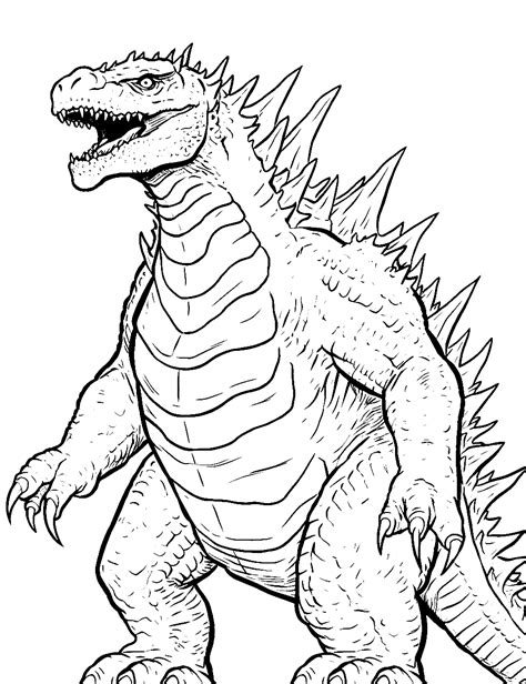 Free Printable Godzilla Coloring Pages