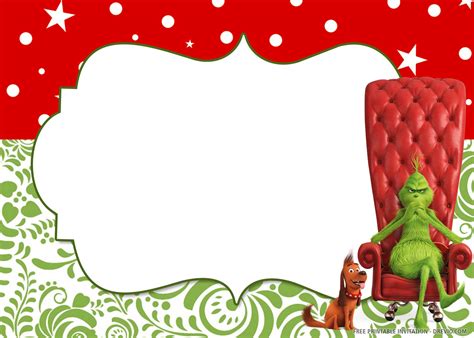 Free Printable Grinch Invitation Template