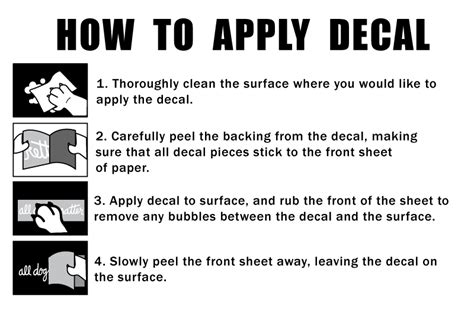 Free Printable Instructions On How To Apply A Vinyl Decal