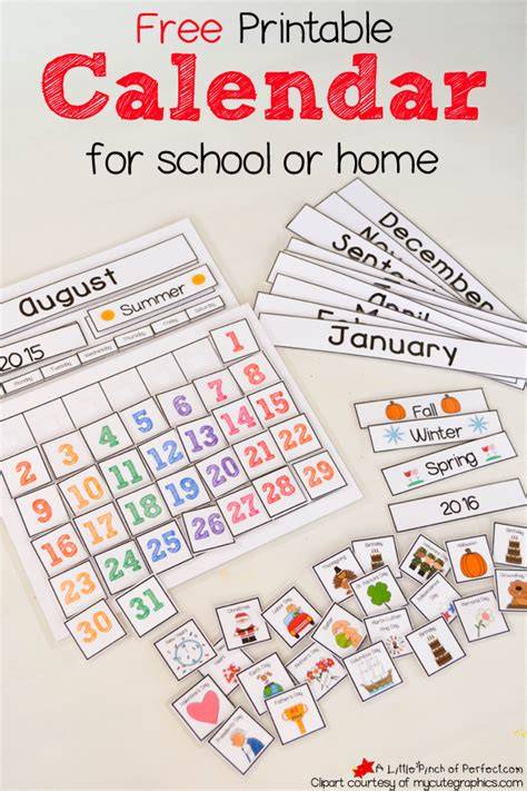 Free Printable Interactive Black And White Classroom Calendar