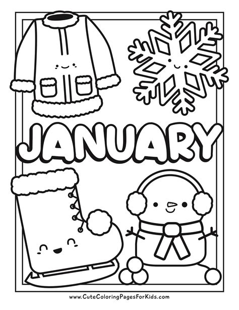 Free Printable January Coloring Pages