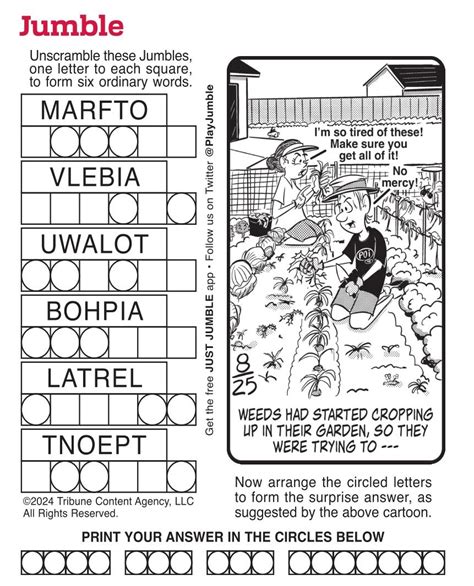 Free Printable Jumble Puzzles