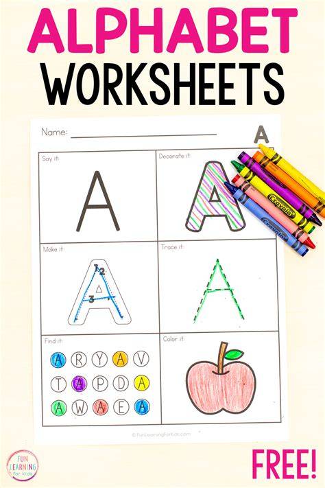 Free Printable Letter Pages For Preschoolers