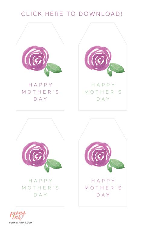 Free Printable Mothers Day Gift Tags
