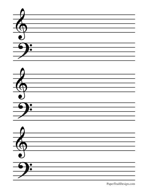 Free Printable Music Staff Paper