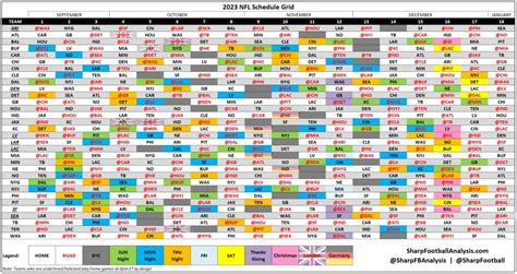 Free Printable Nfl Football Schedule