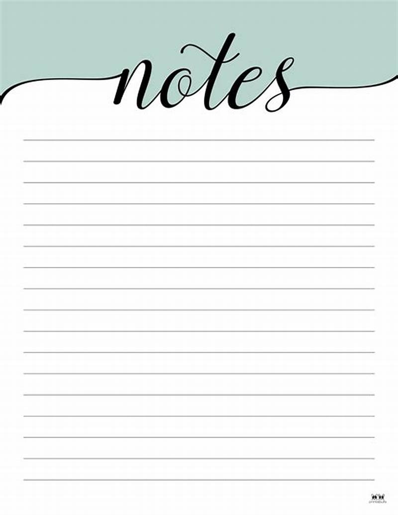 Free Printable Note Pages