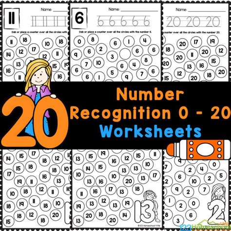 Free Printable Number Recognition Worksheets