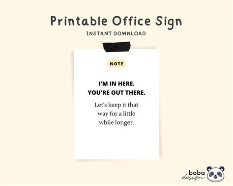 Free Printable Office Signs