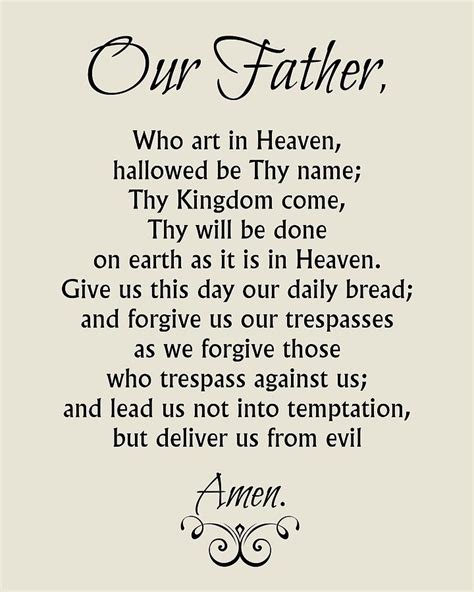 Free Printable Our Father Prayer