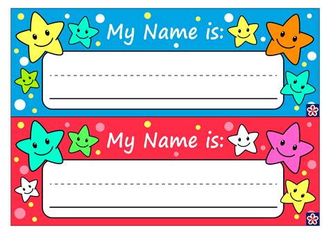 Free Printable Preschool Name Labels