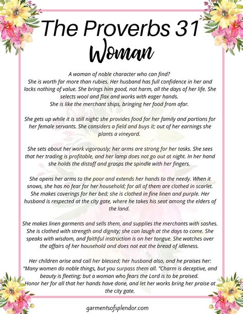 Free Printable Proverbs 31