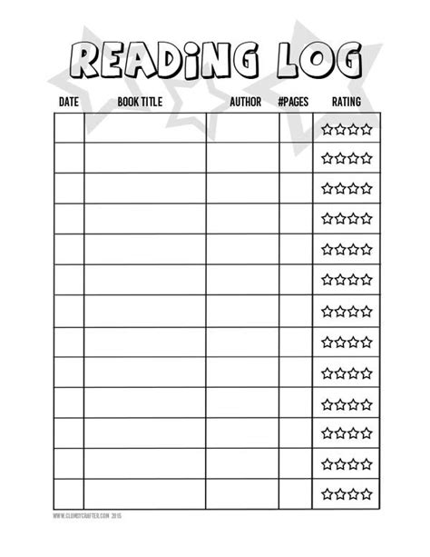Free Printable Reading Record Keeping Forms For First Graders