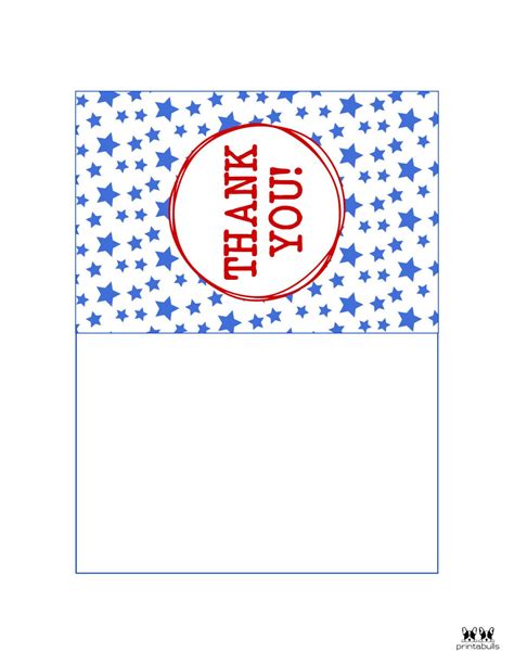 Free Printable Red White And Blue Thank You