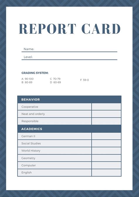 Free Printable Report Cards For Homeschoolers