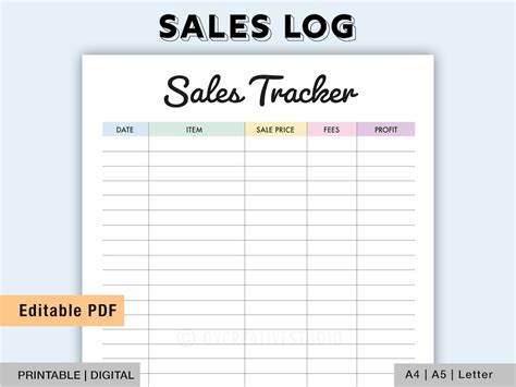 Free Printable Sales Tracker