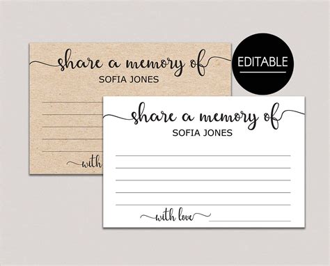 Free Printable Share A Memory Cards