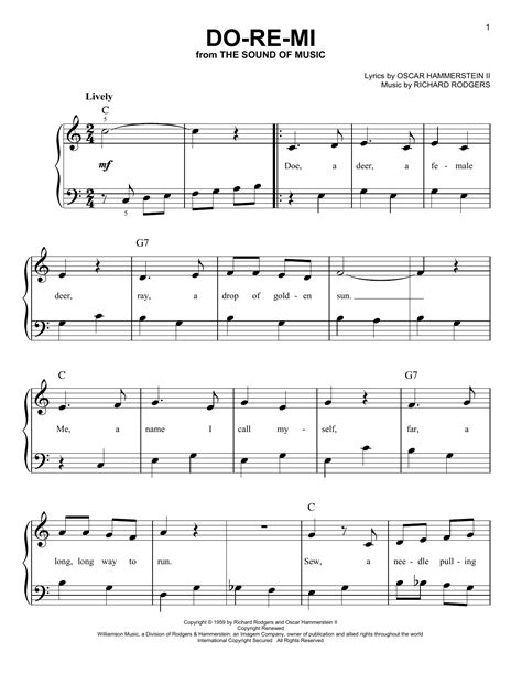 Free Printable Sheet Music For Do Re Mi