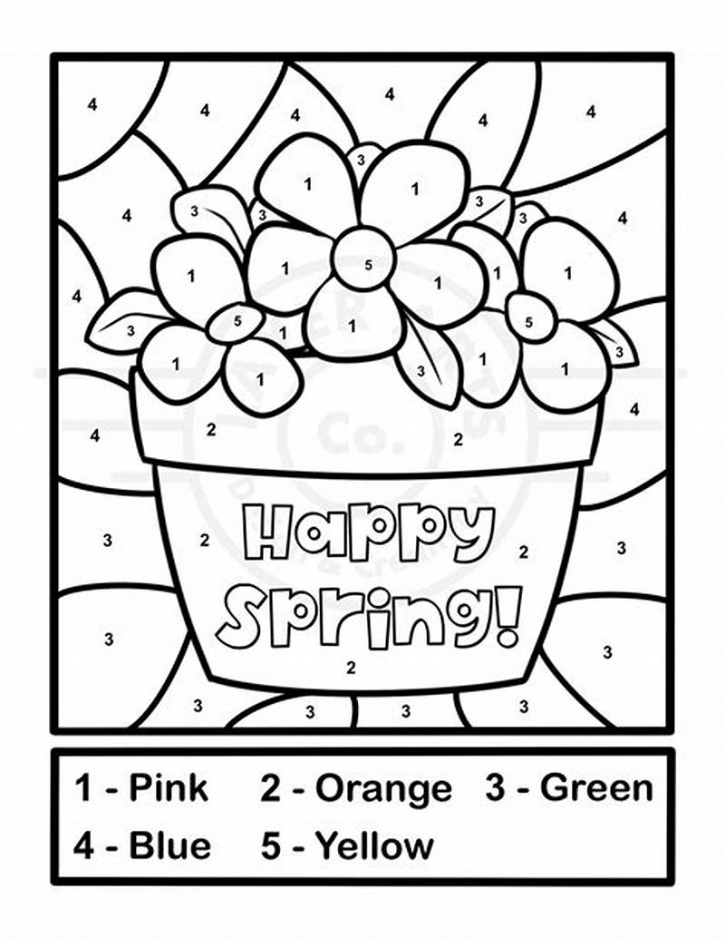 Free Printable Spring Color By Number Pages