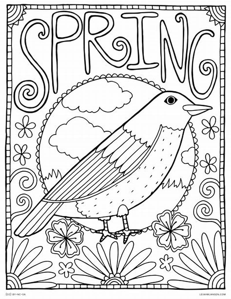 Free Printable Springtime Coloring Pages