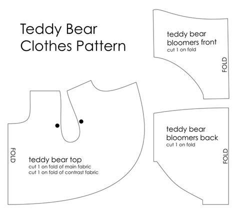 Free Printable Teddy Bear Shirt Pattern With Sleeves And Colar