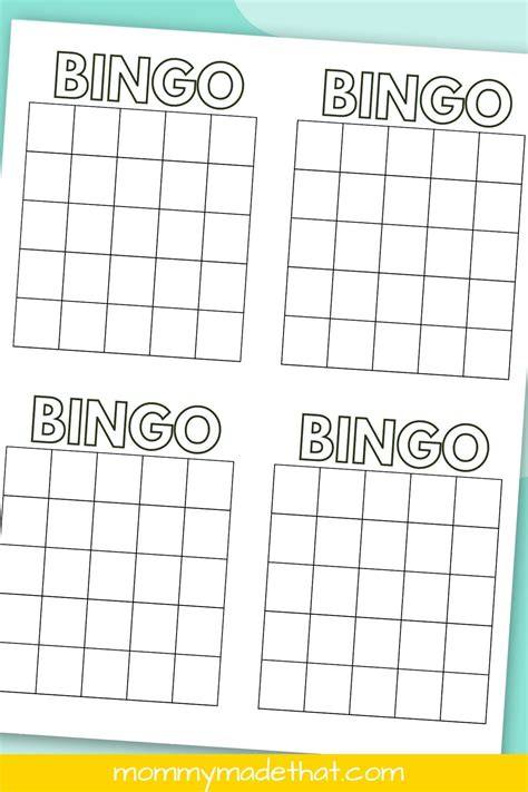 Free Printable Template Blank Bingo Card