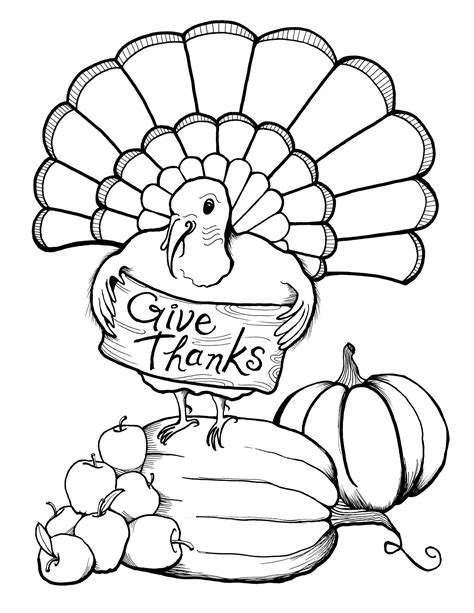 Free Printable Thanksgiving Pictures To Color For Children