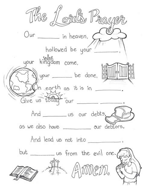 Free Printable The Lords Prayer Activity Sheets