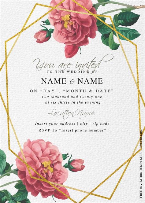Free Printable Wedding Invitations