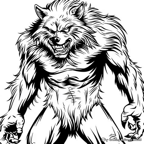 Free Printable Werewolf Coloring Pages For Adults Only