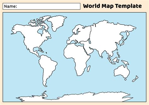 Free Printable World Map Blank